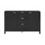 Buffet U_STYLE avec design ondulé 3 tablettes réglables, 3 tiroirs et portes à fermeture douce, console de rangement avec poignées en métal, convient pour le bureau, le couloir et le salon, 3 couleurs-124922109