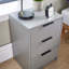 Phoenix 3 Drawer Bedside Table Storage Unit-356141091