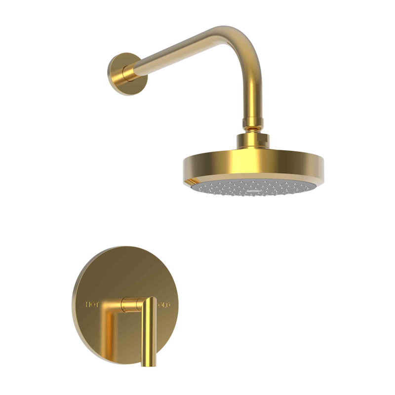 Pavani Balanced Pressure Shower Trim Set with Shower Head, Polished Gold - PVD
