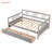 Daybed With Two Drawers In Solid Wood - Gray For A Cozy Bedroom Full Size Drawers, Enhancing Room Functionality