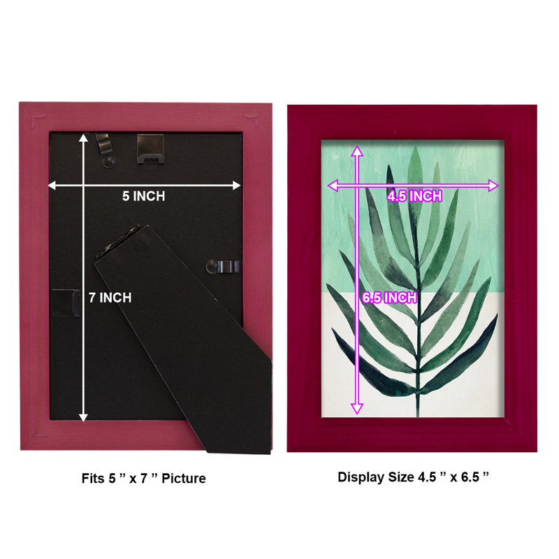 Verging Palm III, encadré sur papier, Cadre rouge, L 6 po x H 8 po x P 1 po