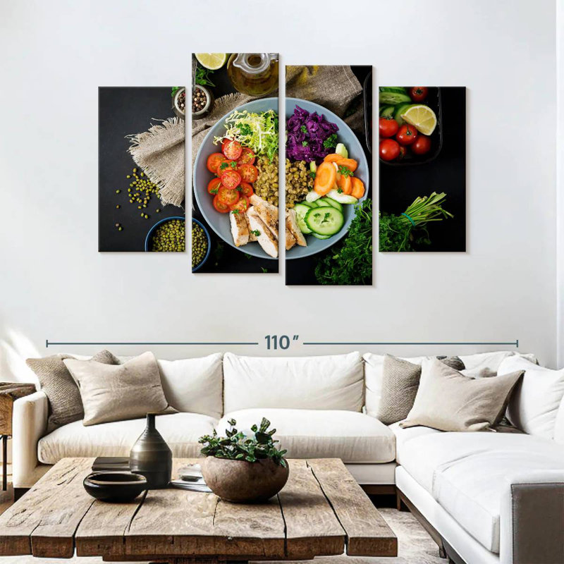 Salade fraîche Yarlin, H 54 po x l 84 po