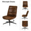 Fauteuil d'appoint pivotant à 360 ° de 26 po Maisee pour le salon-293562582