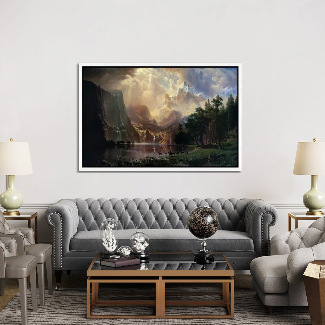 Among Sierra Nevada In California by Albert Bierstadt - Painting on Canvas