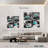 " Teal Wine Glasses Pop Set Multi Piece Canvas Print " 4 - Pieces-93060306