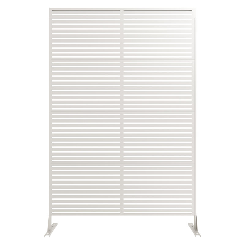 Freestanding Metal Garden Privacy Screen 180 x 117 cm, Rust-Resistant Decorative Outdoor Divider Trellis Fence for Patio, Balcony, Backyard, Pool, Hot Tub & Indoor Room, Brown