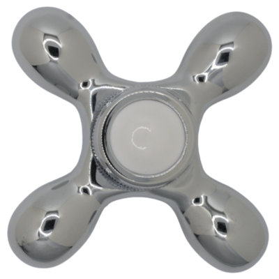 Cross Point Handle with Porcelain Buttons (P0219) by Strom Living