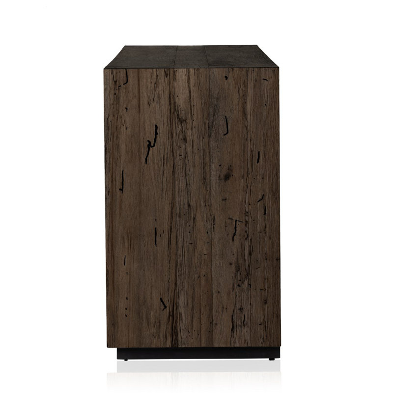 Lockney 94.5'' Sideboard, Ebony Rustic Wormwood Oak