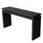 Console de style campagne noire 60 po - Table d'entrée en bois rétro avec suspension à double planche