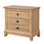 Charmante table de chevet à 3 tiroirs avec rangement spacieux, fabrication en bois durable et poignées en métal élégantes pour la chambre à coucher