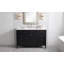 Meuble-lavabo autoportant de 122 cm (48 po) avec comptoir en composite, 6 tiroirs et 2 portes à fermeture amortie, noir-1790724781-1790724782