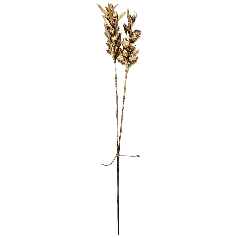 2 Piece Bakuli Pine Stick   Set of 6   23.5"   Gold