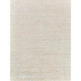 Ambrose Handmade Wool/Bamboo Silk, Beige Area Rug