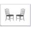 Ensemble de salle à manger 7 pièces blanc antique avec table extensible et chaises à dossier échelle pour une élégance classique