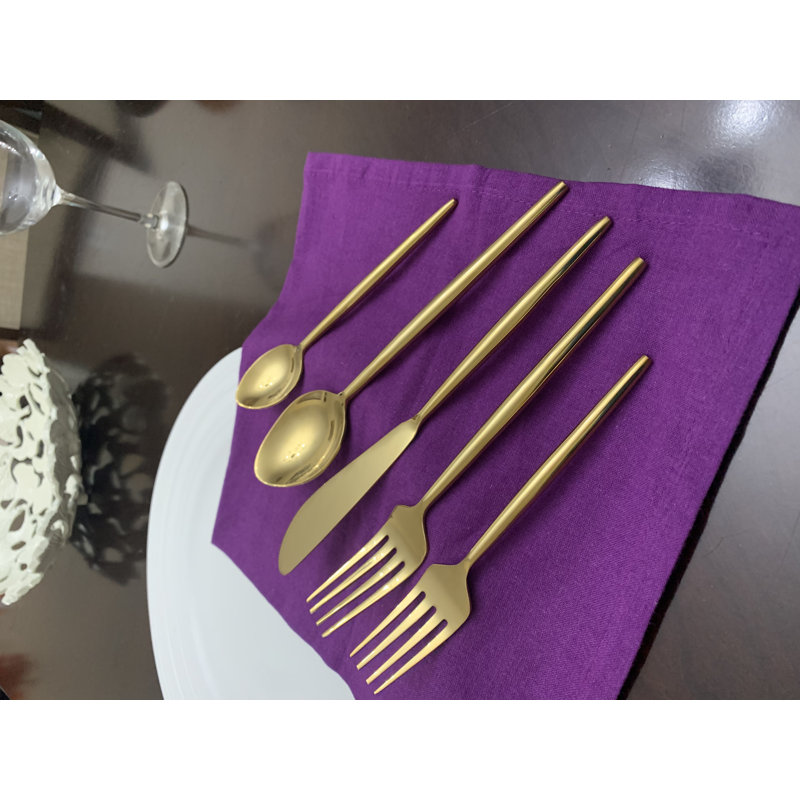 Everly Quinn Stainless Steel Flatware Set