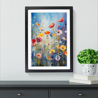 Wildflowers Tachisme Art - Framed Print