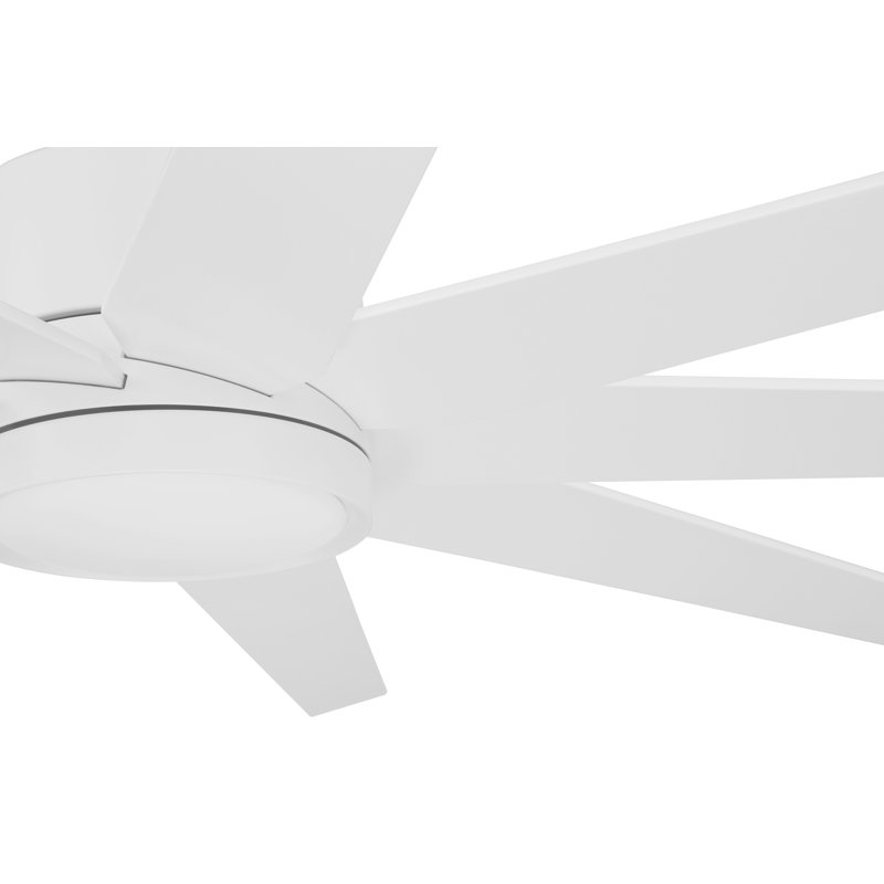 Ventilateur de plafond avec éclairage à DEL, Blanc mat