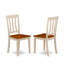 L'ensemble 5 pièces de table et chaises de cuisine comprend une table de salle à manger ronde avec Dropleaf et 4 chaises en bois massif, babeurre 42 po x 42 po-823372839-823366000-823365964