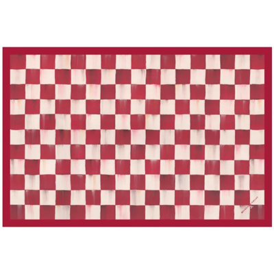 Cherry Check Floor Mat