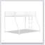 Mobilier de chambre à coucher double au-dessus de double lit superposé en métal prêt pour matelas avec finition en blanc mat-1823385314