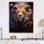 Lions Twilight Monarch II, reproduction d'art sur toile