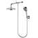 Derengge Shower Head Combo With 8 Inch Shower Head, 5 Function Handheld Showerhead