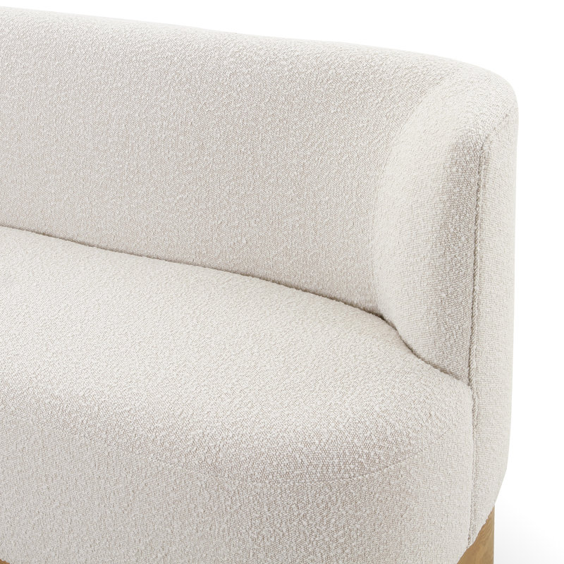 Krista Upholstered Dining Bench, White