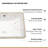 Topcraft White Ceramic Rectangular Undermount Bathroom Sink With Overflow, 18.5 X 13.5 X 7.6 Inches