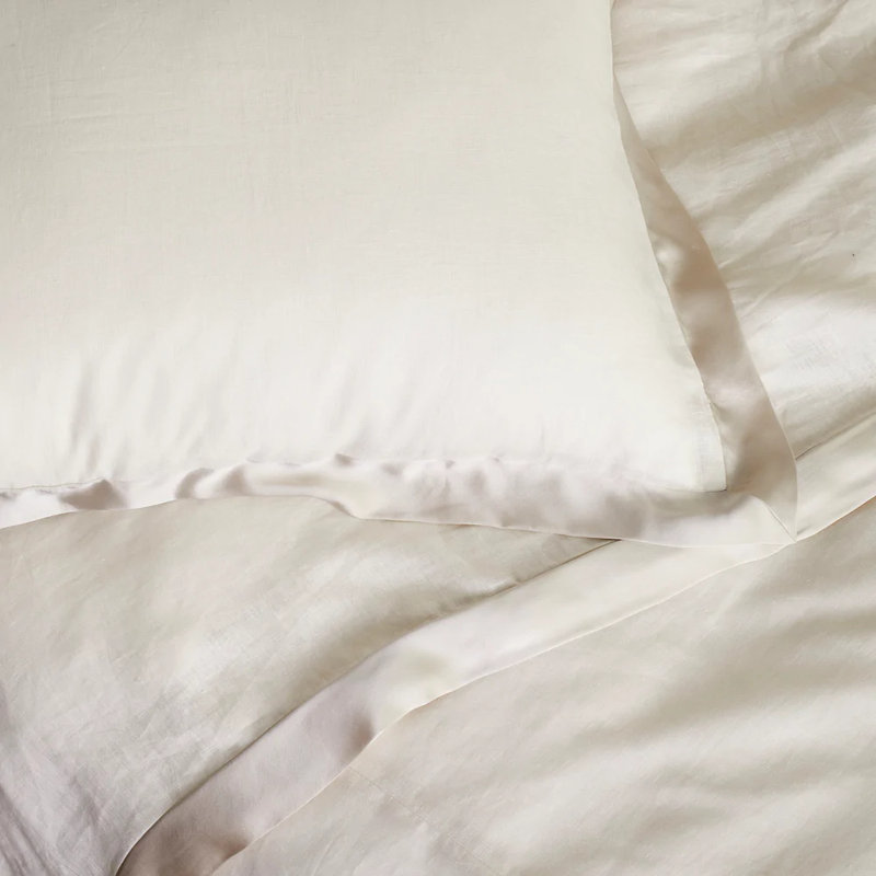 The Met X Ann Gish Lovers Kimono Duvet Cover, King Duvet Cover, Silver