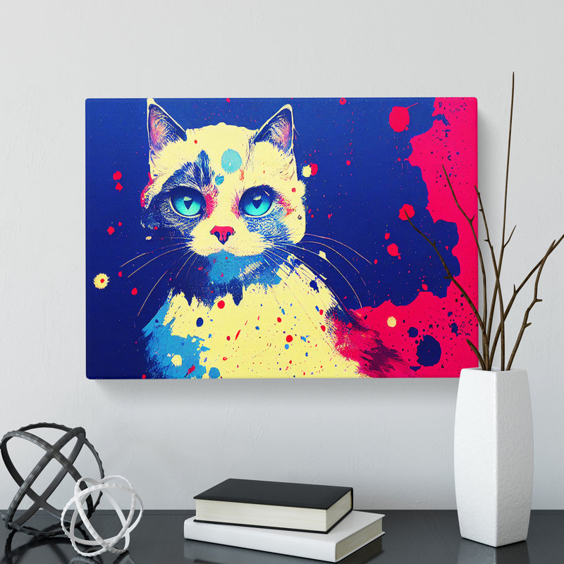 Cat Splash Vol.2 Abstract - Wrapped Canvas, 35cm H x 50cm W x 3cm D