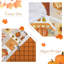 Literie de l'Action de grâce en microfibre douce, trois pièces avec taies d'oreiller, motif citrouille et feuilles d'automne, orange-134881915