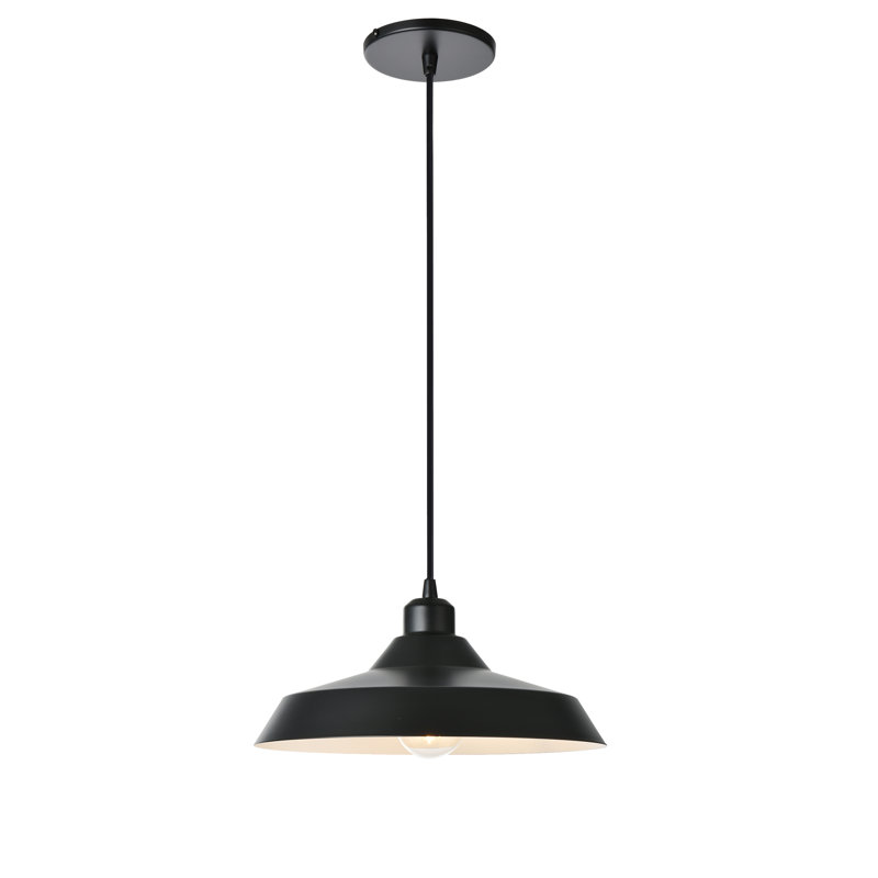 Luminaire suspendu 1 lumière Olya, H 78 po x l 11,75 po x P 11,75 po, Noir mat