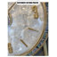Horloge murale en métal blanc-or
