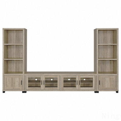 Antique Pine 3-Piece TV Entertainment Center