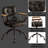 Hallie Vintage Black Top Grain Leather Office Chair