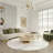 2-Piece Living Room Table Set, Modern Round Nesting Coffee Table Set