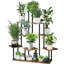 Support à plante en bois à 9 niveaux pour support de plante en métal