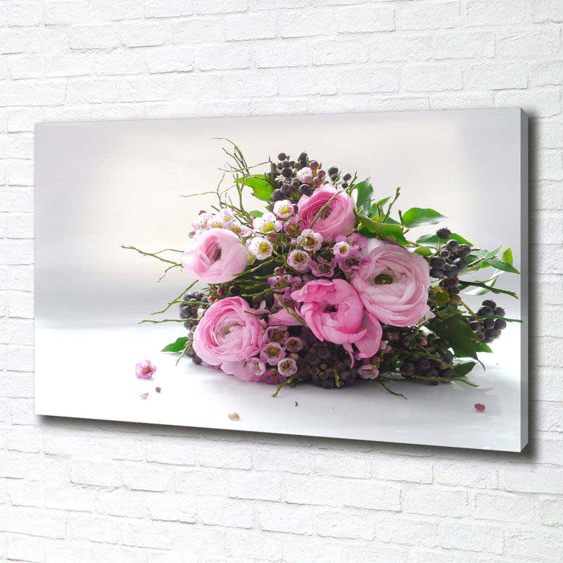 Bouquet Of Roses - Wrapped Canvas Print