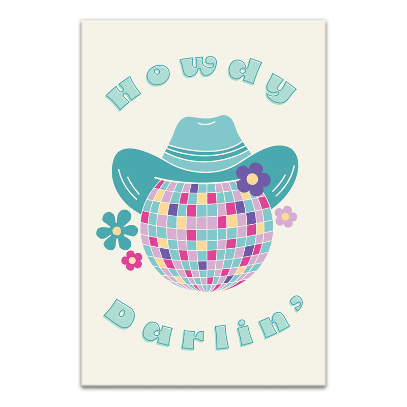 Howdy Darlin, art mural sur toile 20 x 30