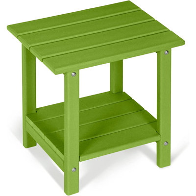 Table d'extérieur Adirondack, table d'appoint pour patio à 2 niveaux résistante aux intempéries
