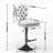 Adjustable 25 - 33" Height Blue Velvet Of 2, Thick Swivel, Diamond , Sponge Seat For Home And Bar With Base, Featuring Buttons Pub Use-1818811845