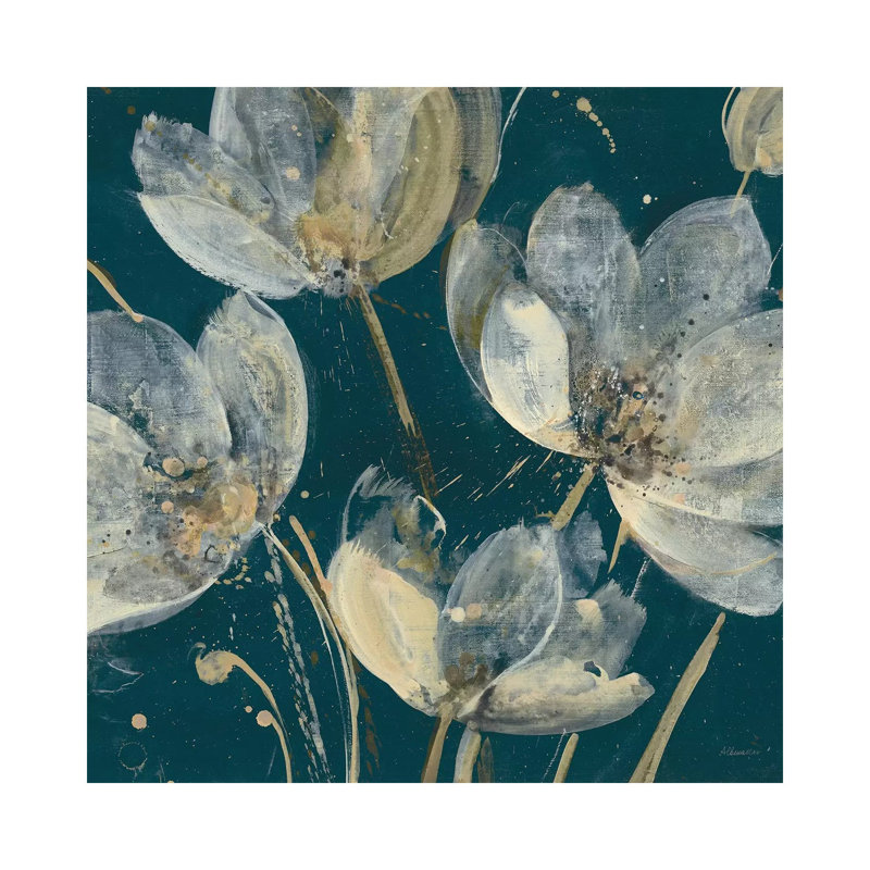 Translucent Garden Teal Crop by Albena Hristova - Wrapped Canvas Print, 45.72 cm H x 45.72 cm W x 3.175 cm D