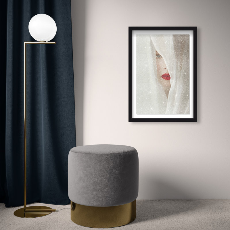 Secret Under Silk Print by Oliver Gal, 16.5"H x 11.5"W, Black Shadowbox