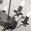 Augill 6 - Light Waggon Wheel Chandelier