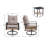 Swivel Outdoor Set with 2-Tier Coffee Table -2037193077