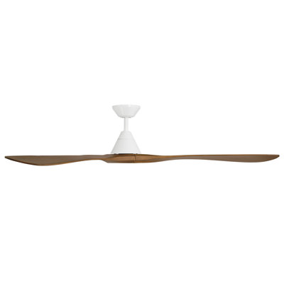  Ventilateur de plafond 72 "à pales en bois naturel avec télécommande incluse, fonctionne avec Alexa et une application Android