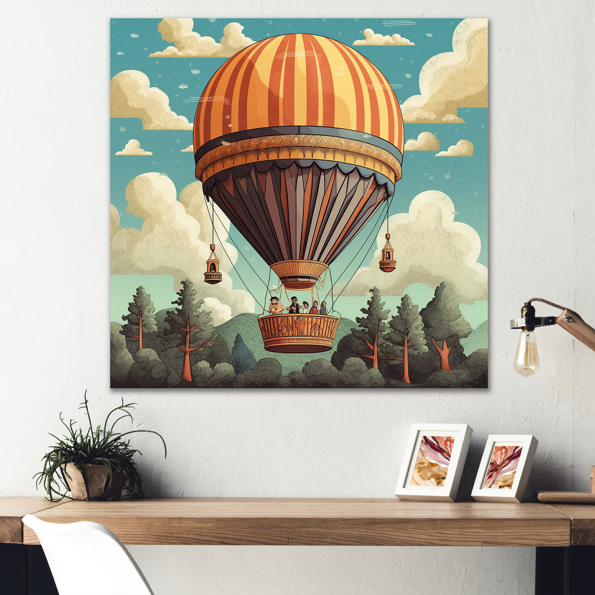 Winston Porter Floating Dreamscape Hot Air Balloon - Print | Wayfair