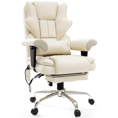 7-Point Massage & Heat Office Chair -  High Back Executive Ergonomic Chair With Lumbar Support