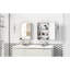 Miroir de salle de bain mural 16 po x 24 po argenté avec rangement, compartiments de grande capacité, armoire à pharmacie en aluminium résistant aux usures et à la corrosion, tablettes réglables, charnières silencieuses, facile