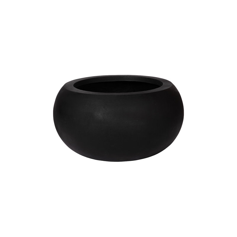 Jardinière ronde, grande, noire